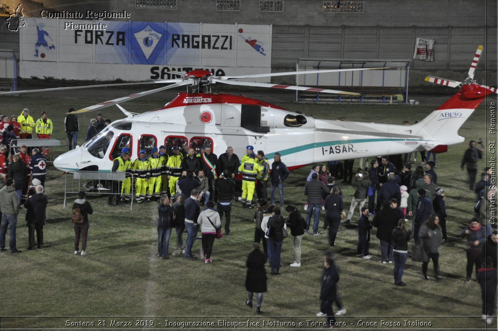 Santena 21 Marzo 2019 - Inaugurazione Elisuperfice Notturna e Torre Faro - Croce Rossa Italiana - Comitato Regionale del Piemonte