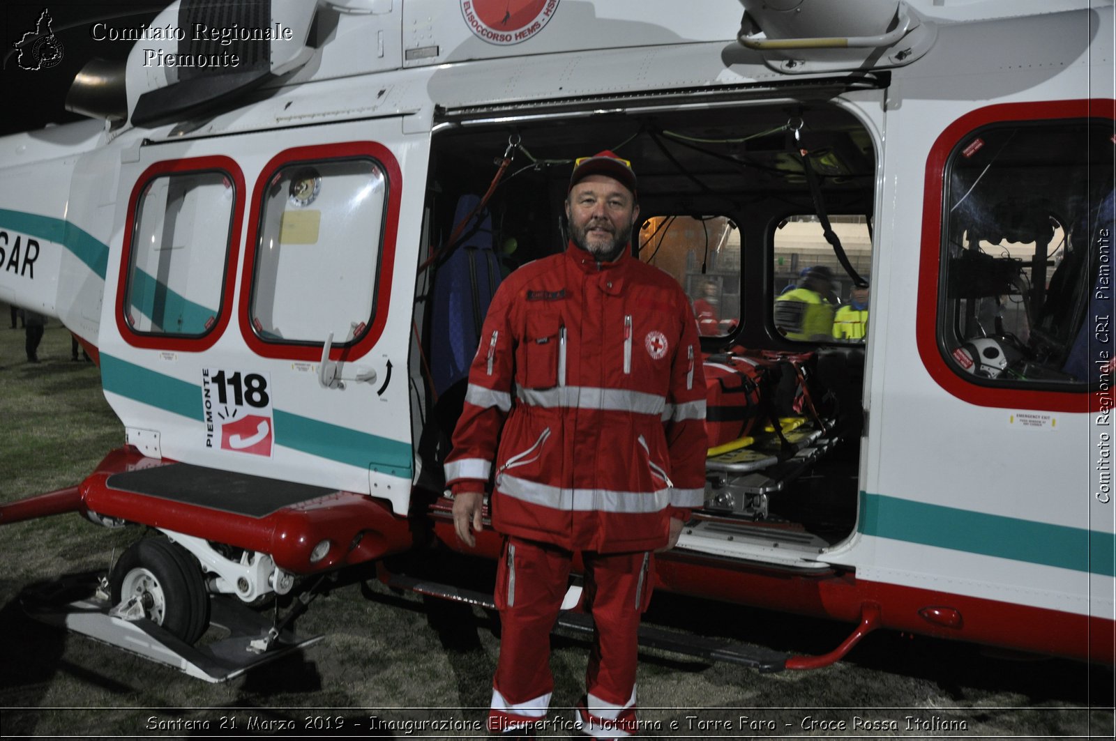 Santena 21 Marzo 2019 - Inaugurazione Elisuperfice Notturna e Torre Faro - Croce Rossa Italiana - Comitato Regionale del Piemonte