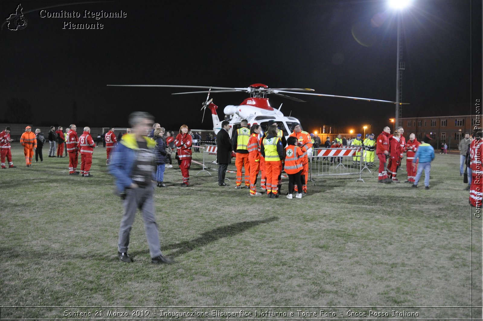 Santena 21 Marzo 2019 - Inaugurazione Elisuperfice Notturna e Torre Faro - Croce Rossa Italiana - Comitato Regionale del Piemonte