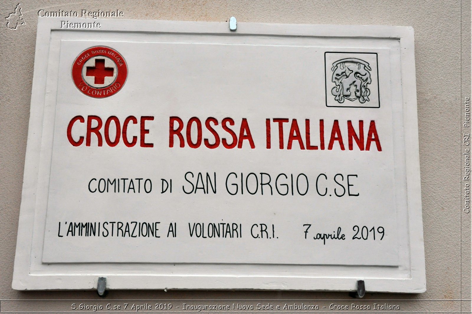 S.Giorgio C.se 7 Aprile 2019 - Inaugurazione Nuova Sede e Ambulanza - Croce Rossa Italiana - Comitato Regionale del Piemonte