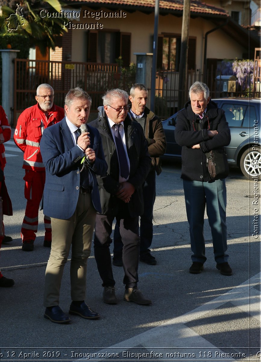 Castelnuovo D.Bosco 12 Aprile 2019 - Inaugurazione Elisuperfice notturna 118 Piemonte - Croce Rossa Italiana - Comitato Regionale del Piemonte