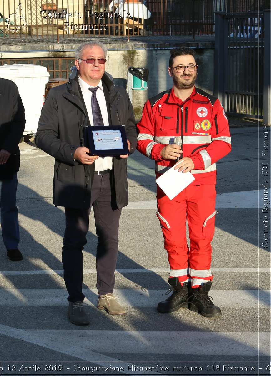 Castelnuovo D.Bosco 12 Aprile 2019 - Inaugurazione Elisuperfice notturna 118 Piemonte - Croce Rossa Italiana - Comitato Regionale del Piemonte