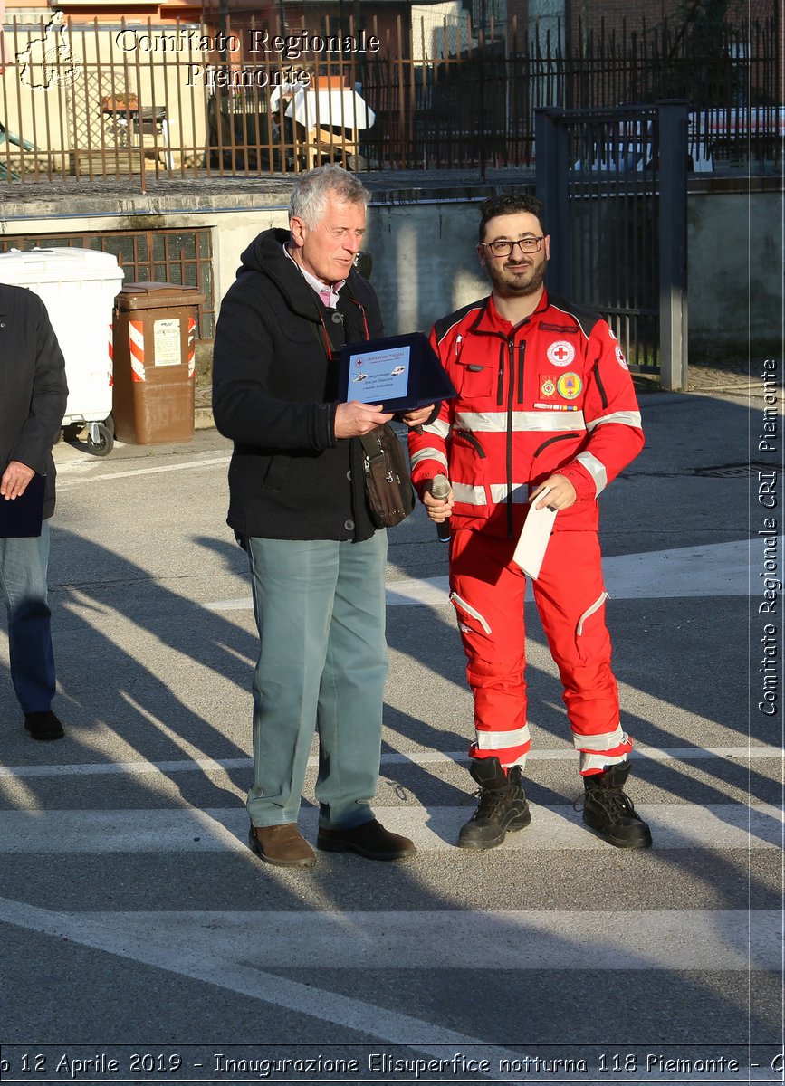 Castelnuovo D.Bosco 12 Aprile 2019 - Inaugurazione Elisuperfice notturna 118 Piemonte - Croce Rossa Italiana - Comitato Regionale del Piemonte