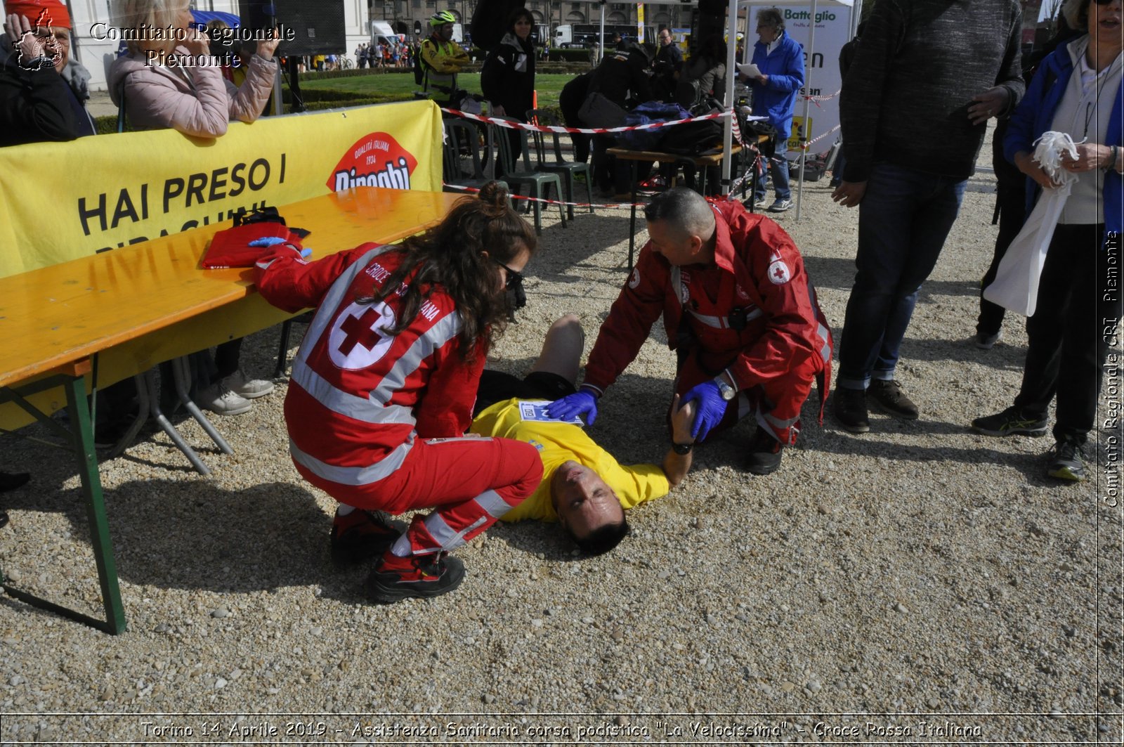 Torino 14 Aprile 2019 - Assistenza Sanitaria corsa podistica "La Velocissima" - Croce Rossa Italiana - Comitato Regionale del Piemonte