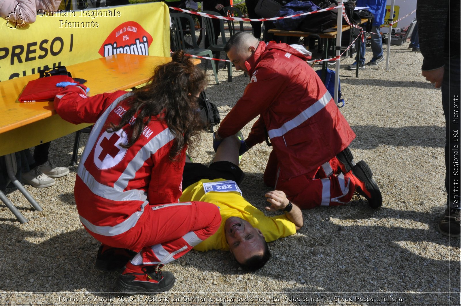 Torino 14 Aprile 2019 - Assistenza Sanitaria corsa podistica "La Velocissima" - Croce Rossa Italiana - Comitato Regionale del Piemonte