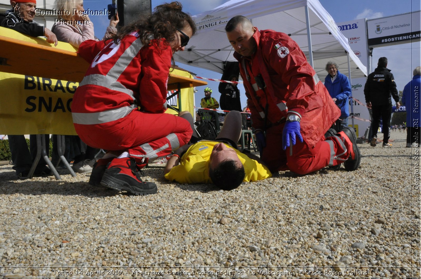 Torino 14 Aprile 2019 - Assistenza Sanitaria corsa podistica "La Velocissima" - Croce Rossa Italiana - Comitato Regionale del Piemonte