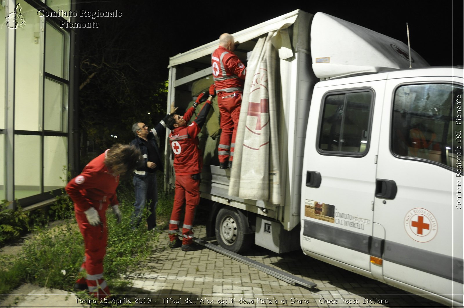 Torino 15 Aprile 2019 - Tifosi dell'Aiax ospiti della Polizia di Stato - Croce Rossa Italiana - Comitato Regionale del Piemonte