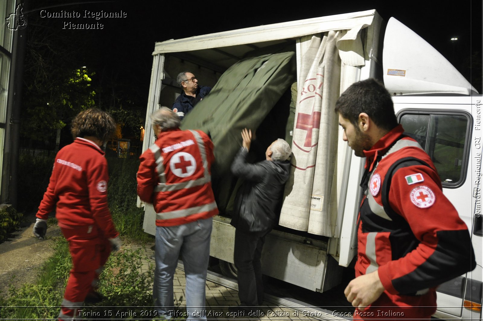 Torino 15 Aprile 2019 - Tifosi dell'Aiax ospiti della Polizia di Stato - Croce Rossa Italiana - Comitato Regionale del Piemonte