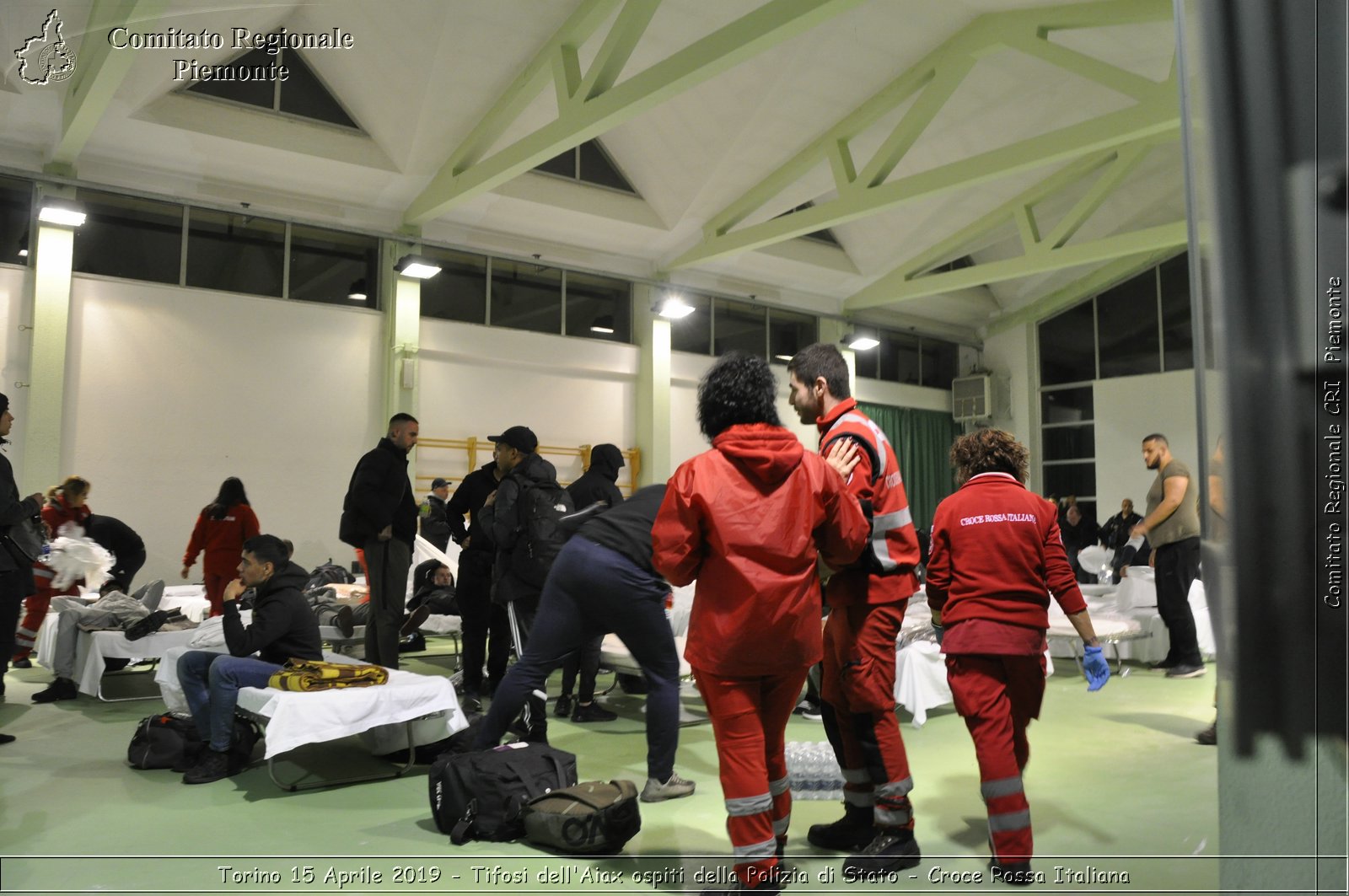 Torino 15 Aprile 2019 - Tifosi dell'Aiax ospiti della Polizia di Stato - Croce Rossa Italiana - Comitato Regionale del Piemonte