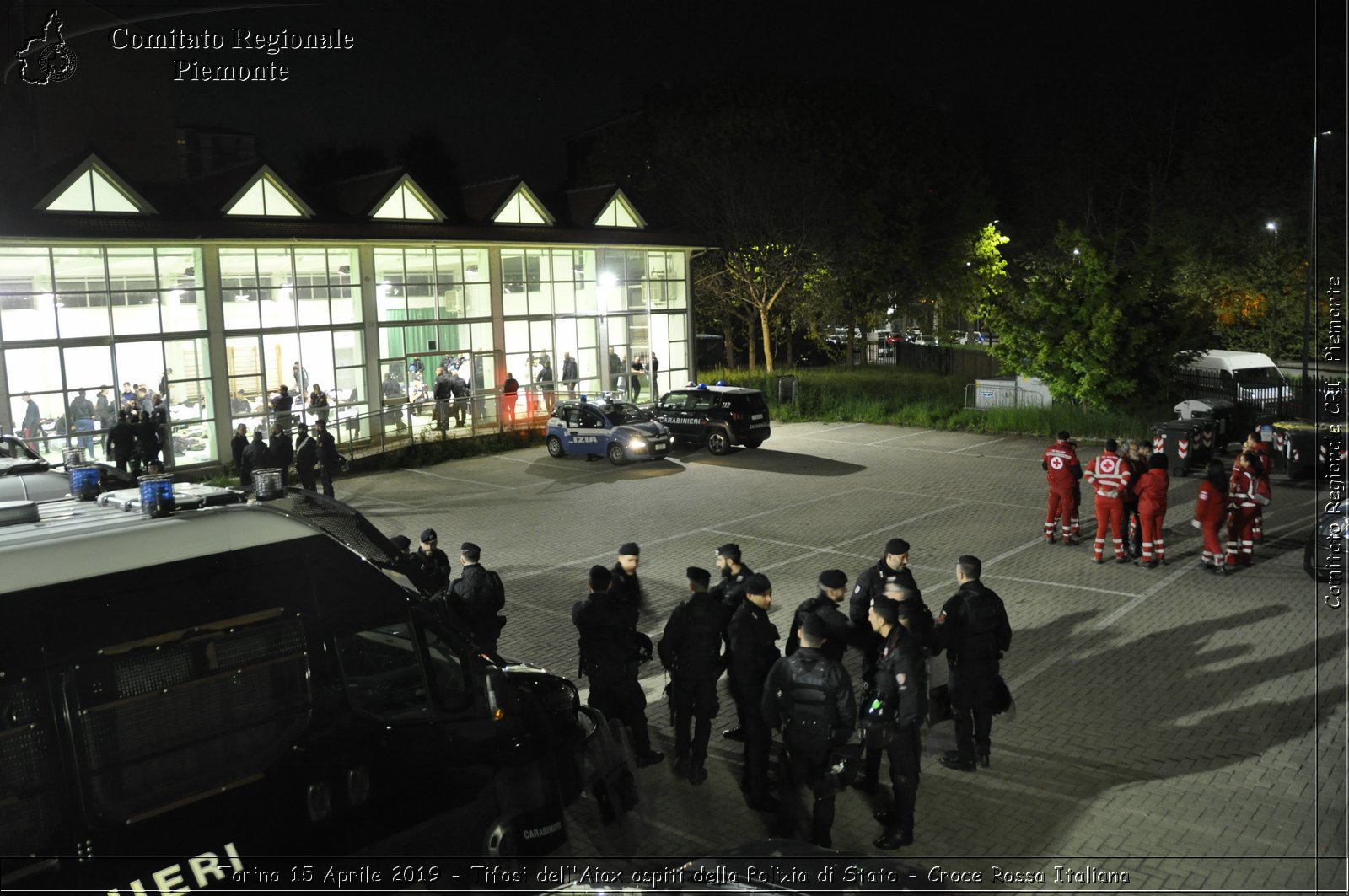 Torino 15 Aprile 2019 - Tifosi dell'Aiax ospiti della Polizia di Stato - Croce Rossa Italiana - Comitato Regionale del Piemonte