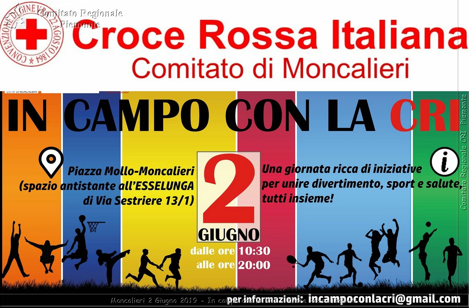 Moncalieri 2 Giugno 2019 - In campo con la CRI - Croce Rossa Italiana - Comitato Regionale del Piemonte