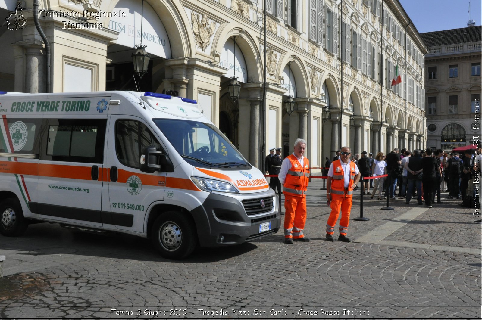 Torino 3 Giugno 2019 - Tragedia P.zza San Carlo - Croce Rossa Italiana - Comitato Regionale del Piemonte