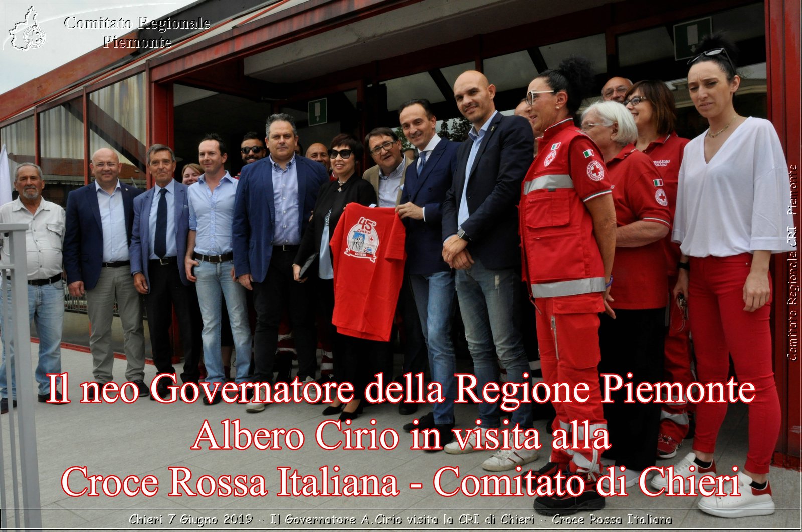 Chieri 7 Giugno 2019 - Il Governatore A.Cirio visita la CRI di Chieri - Croce Rossa Italiana - Comitato Regionale del Piemonte