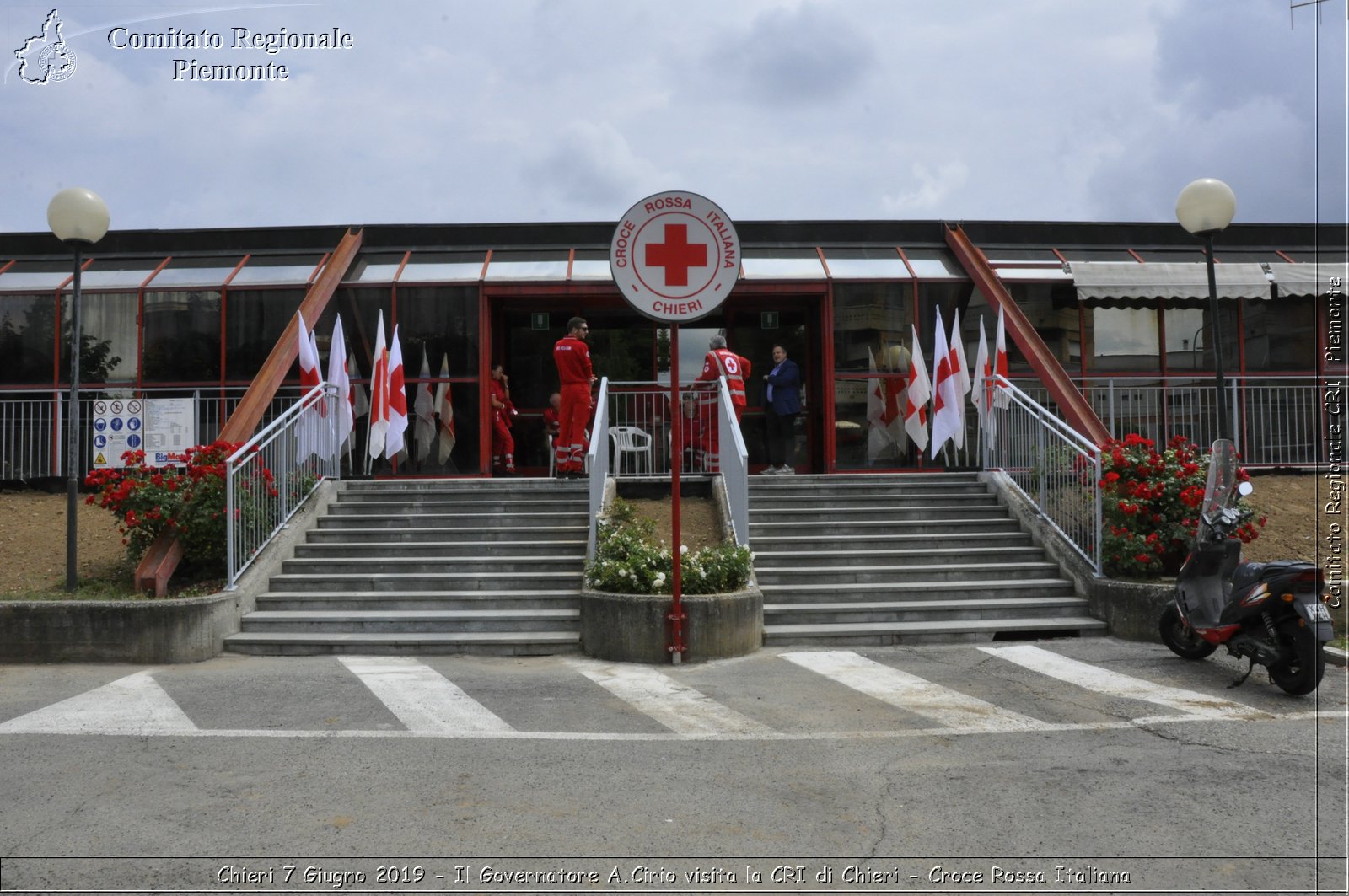 Chieri 7 Giugno 2019 - Il Governatore A.Cirio visita la CRI di Chieri - Croce Rossa Italiana - Comitato Regionale del Piemonte