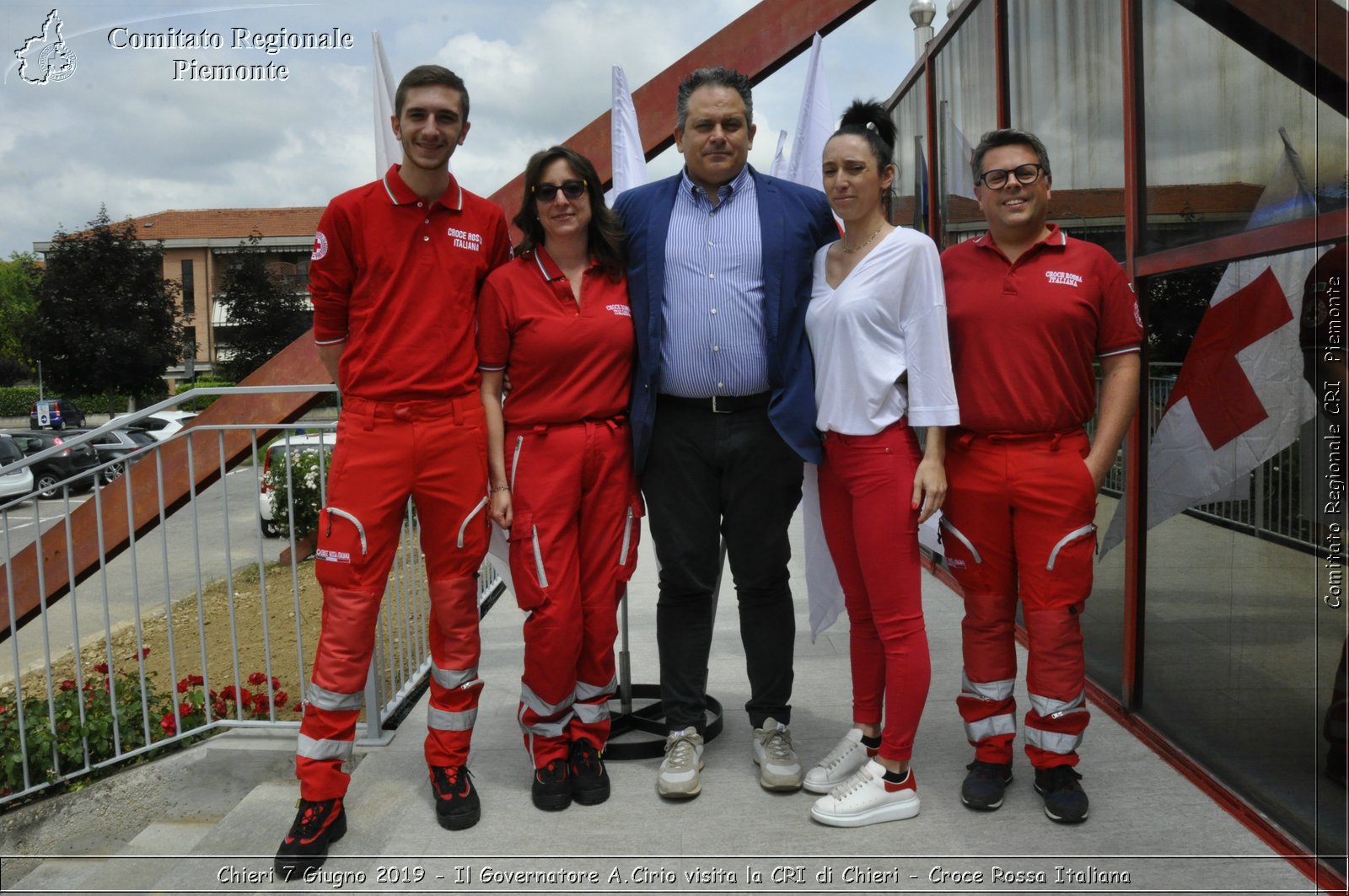 Chieri 7 Giugno 2019 - Il Governatore A.Cirio visita la CRI di Chieri - Croce Rossa Italiana - Comitato Regionale del Piemonte