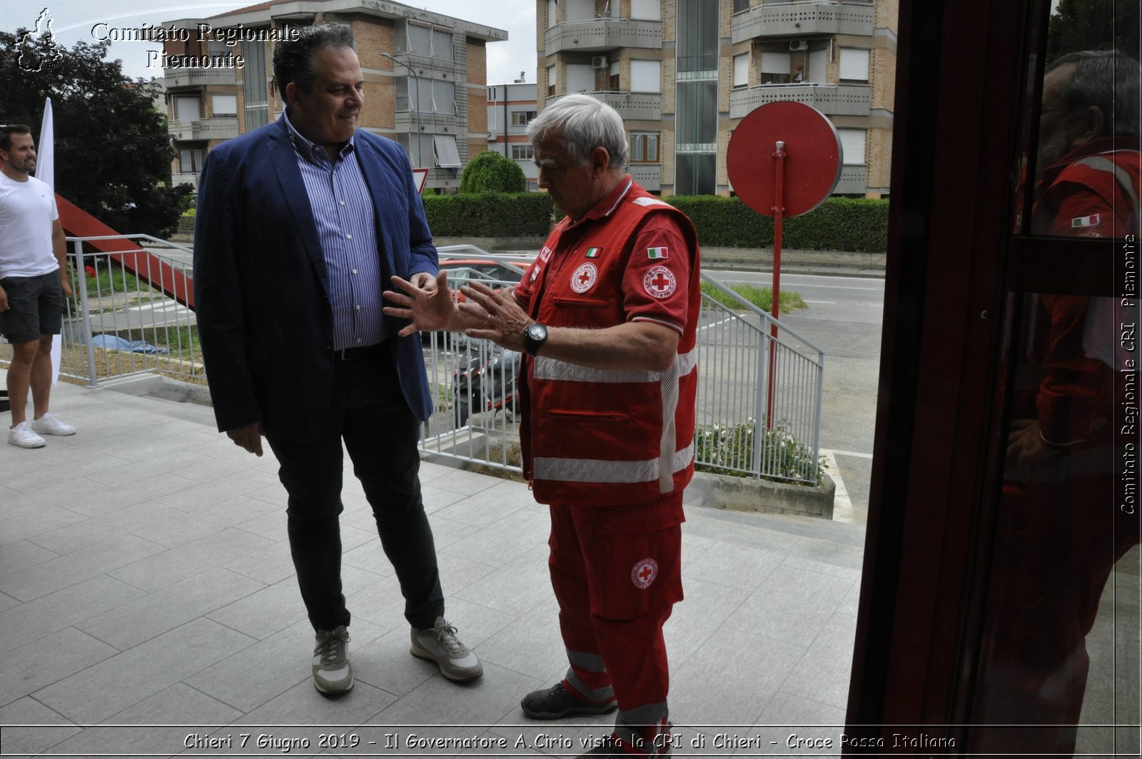 Chieri 7 Giugno 2019 - Il Governatore A.Cirio visita la CRI di Chieri - Croce Rossa Italiana - Comitato Regionale del Piemonte