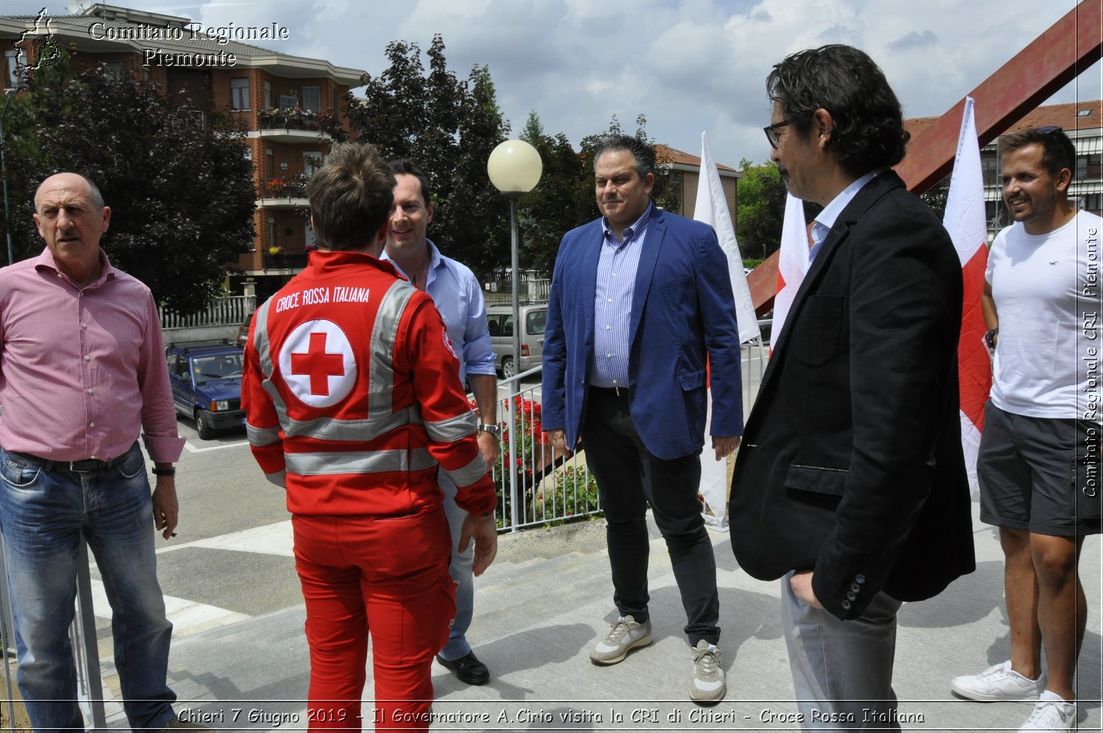 Chieri 7 Giugno 2019 - Il Governatore A.Cirio visita la CRI di Chieri - Croce Rossa Italiana - Comitato Regionale del Piemonte