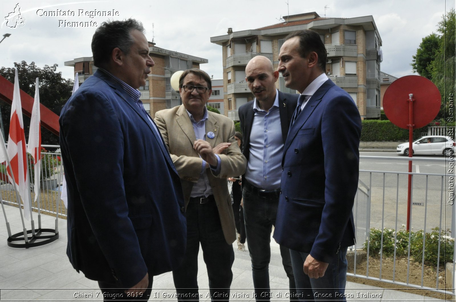 Chieri 7 Giugno 2019 - Il Governatore A.Cirio visita la CRI di Chieri - Croce Rossa Italiana - Comitato Regionale del Piemonte