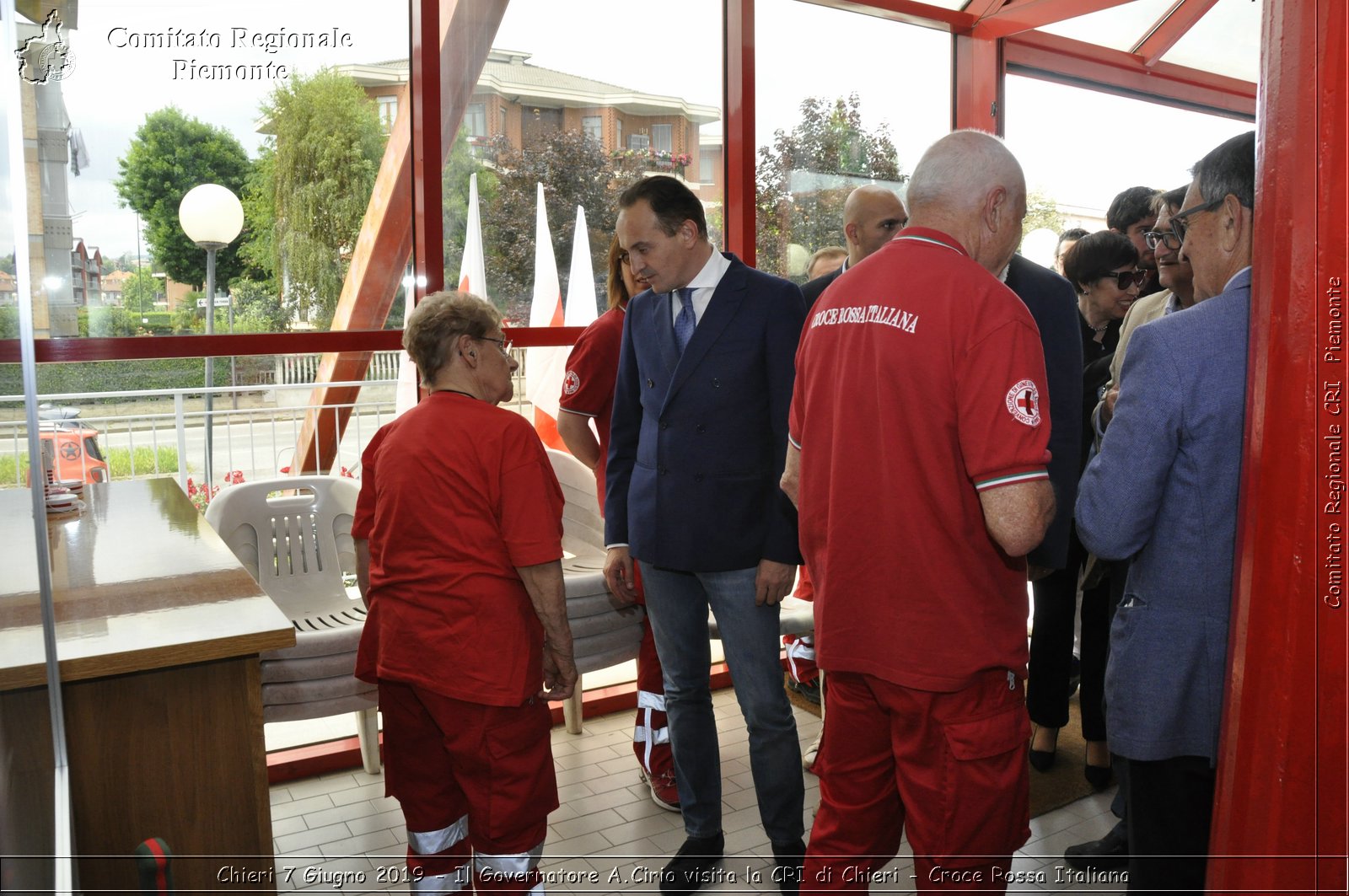 Chieri 7 Giugno 2019 - Il Governatore A.Cirio visita la CRI di Chieri - Croce Rossa Italiana - Comitato Regionale del Piemonte