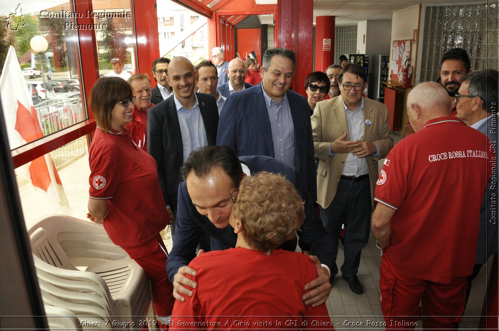 Chieri 7 Giugno 2019 - Il Governatore A.Cirio visita la CRI di Chieri - Croce Rossa Italiana - Comitato Regionale del Piemonte