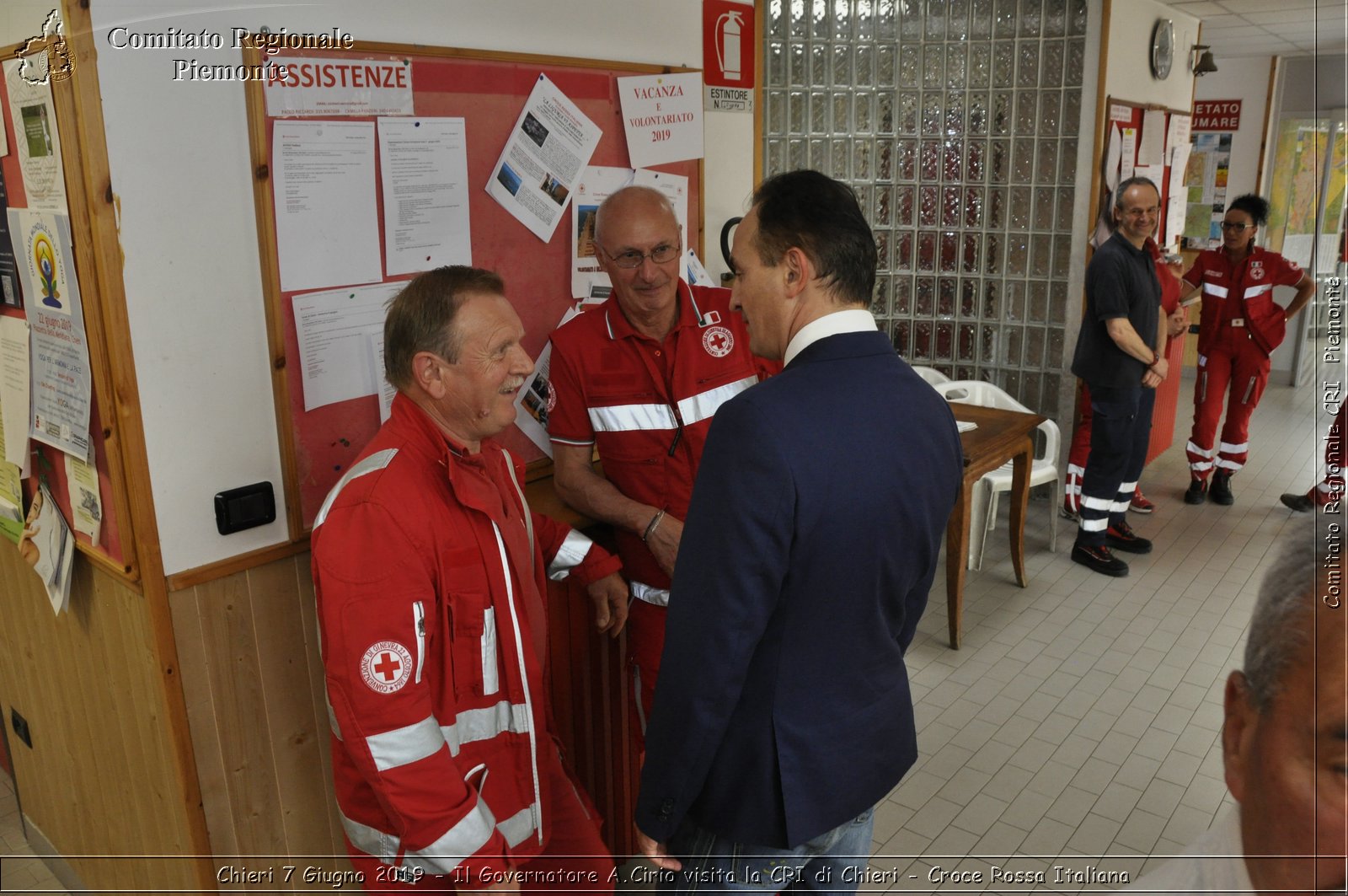 Chieri 7 Giugno 2019 - Il Governatore A.Cirio visita la CRI di Chieri - Croce Rossa Italiana - Comitato Regionale del Piemonte