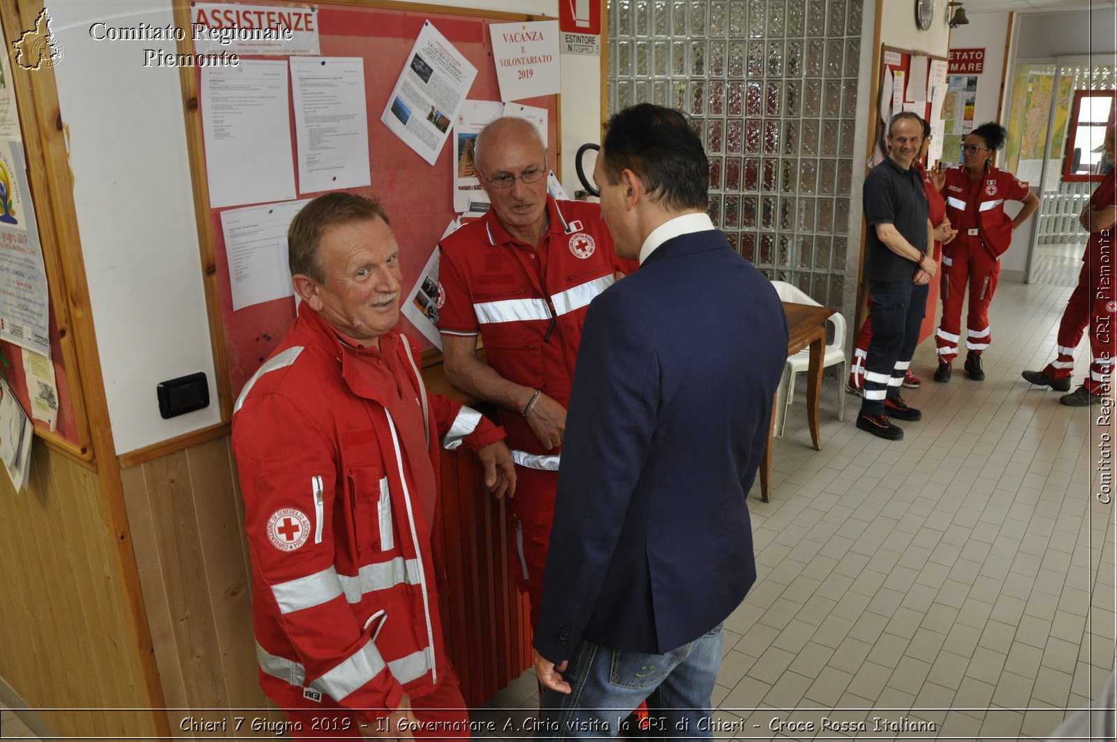 Chieri 7 Giugno 2019 - Il Governatore A.Cirio visita la CRI di Chieri - Croce Rossa Italiana - Comitato Regionale del Piemonte