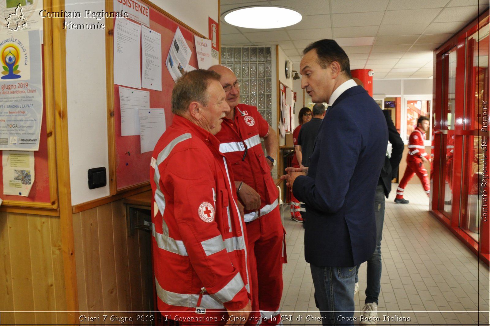 Chieri 7 Giugno 2019 - Il Governatore A.Cirio visita la CRI di Chieri - Croce Rossa Italiana - Comitato Regionale del Piemonte