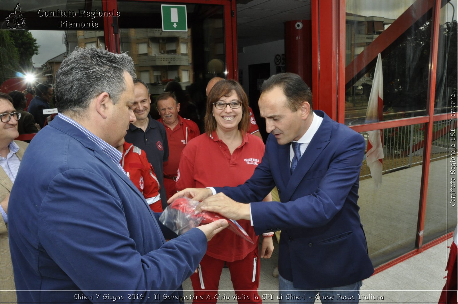 Chieri 7 Giugno 2019 - Il Governatore A.Cirio visita la CRI di Chieri - Croce Rossa Italiana - Comitato Regionale del Piemonte