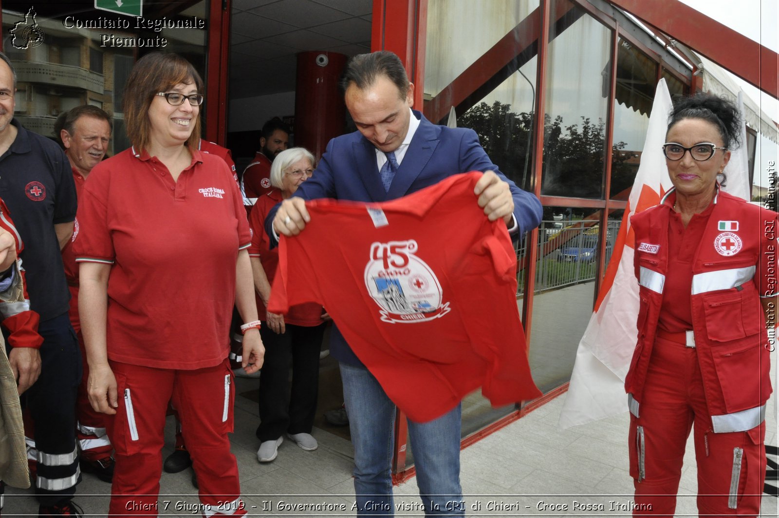 Chieri 7 Giugno 2019 - Il Governatore A.Cirio visita la CRI di Chieri - Croce Rossa Italiana - Comitato Regionale del Piemonte