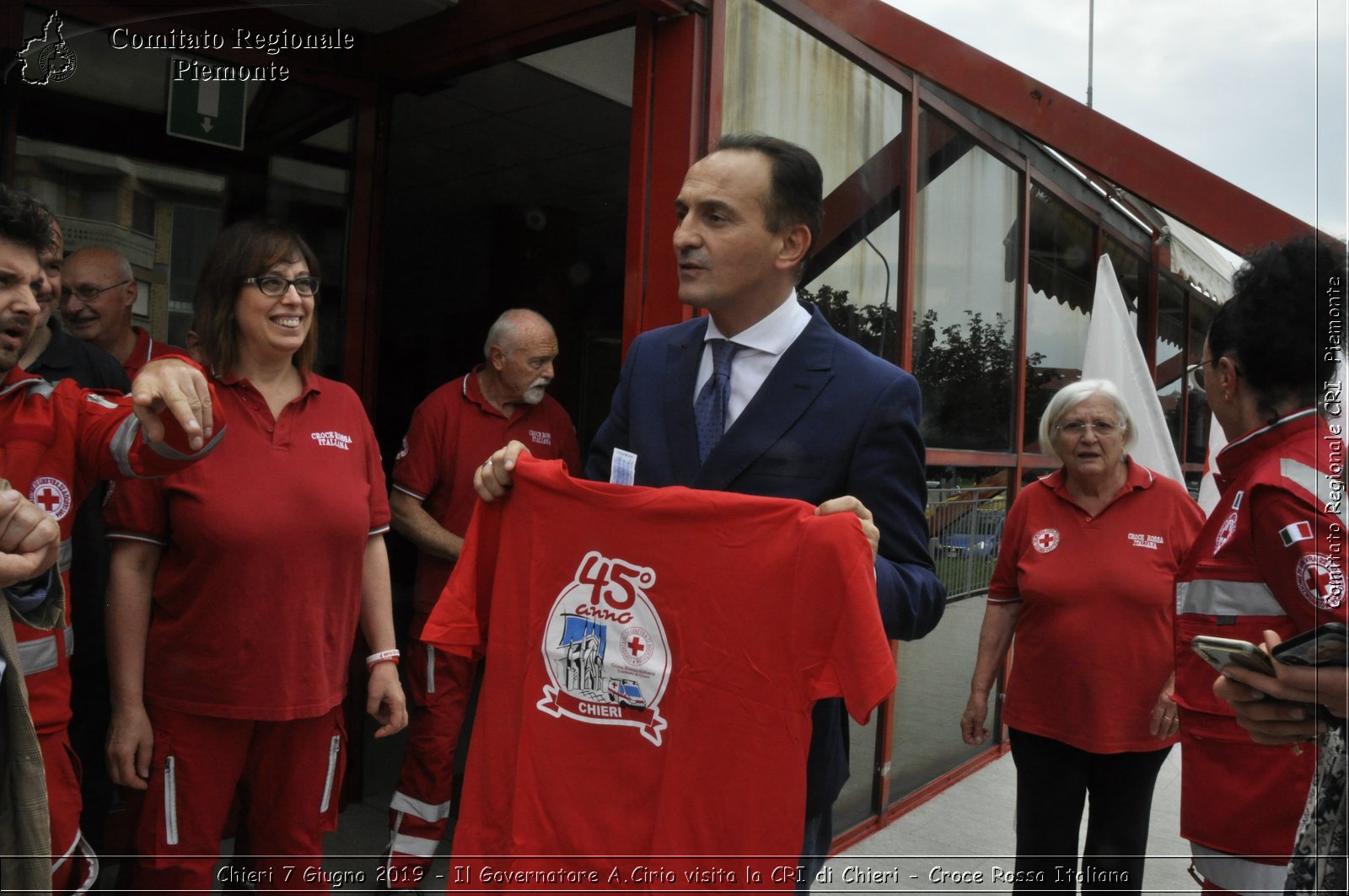 Chieri 7 Giugno 2019 - Il Governatore A.Cirio visita la CRI di Chieri - Croce Rossa Italiana - Comitato Regionale del Piemonte