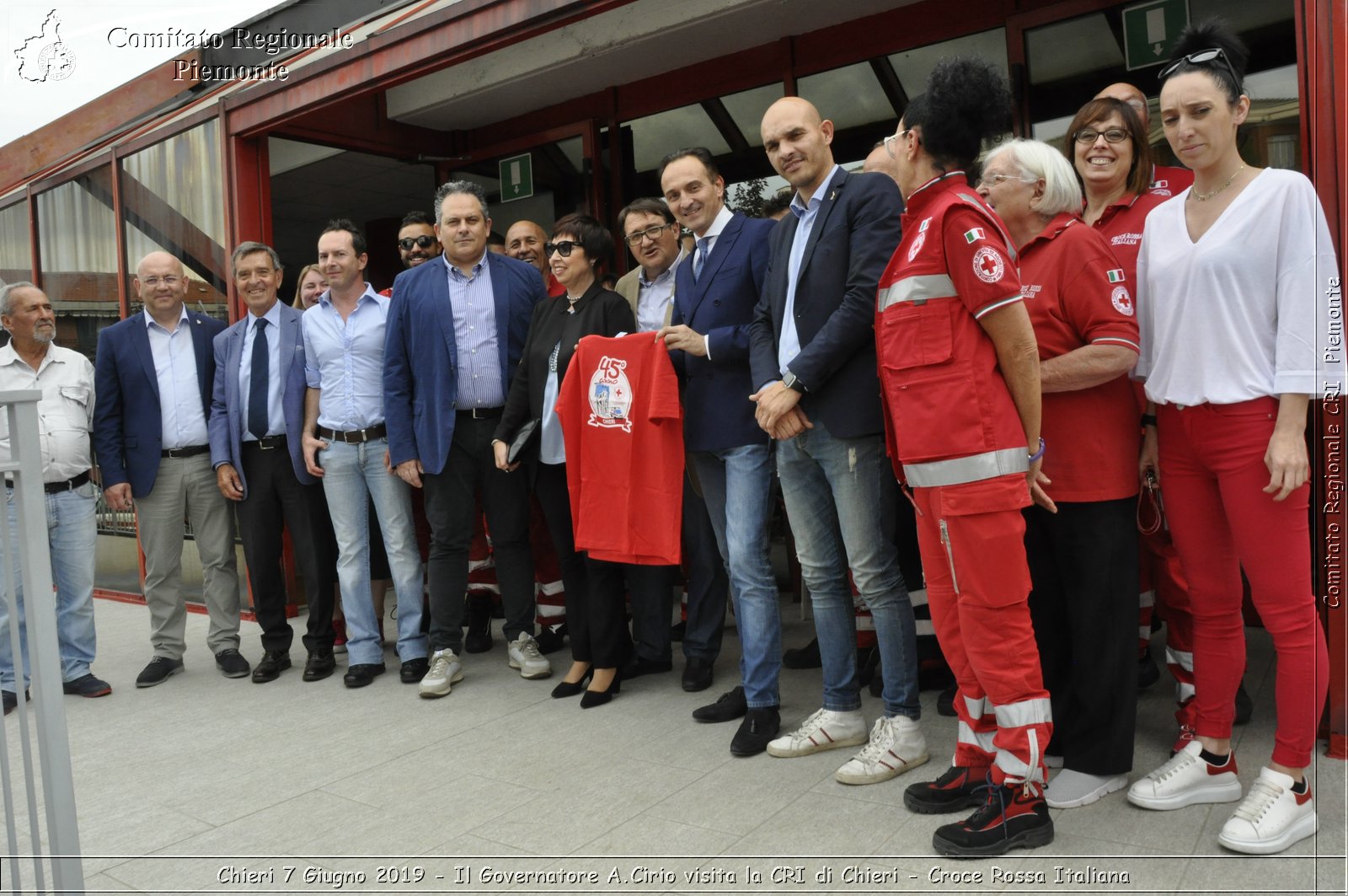 Chieri 7 Giugno 2019 - Il Governatore A.Cirio visita la CRI di Chieri - Croce Rossa Italiana - Comitato Regionale del Piemonte