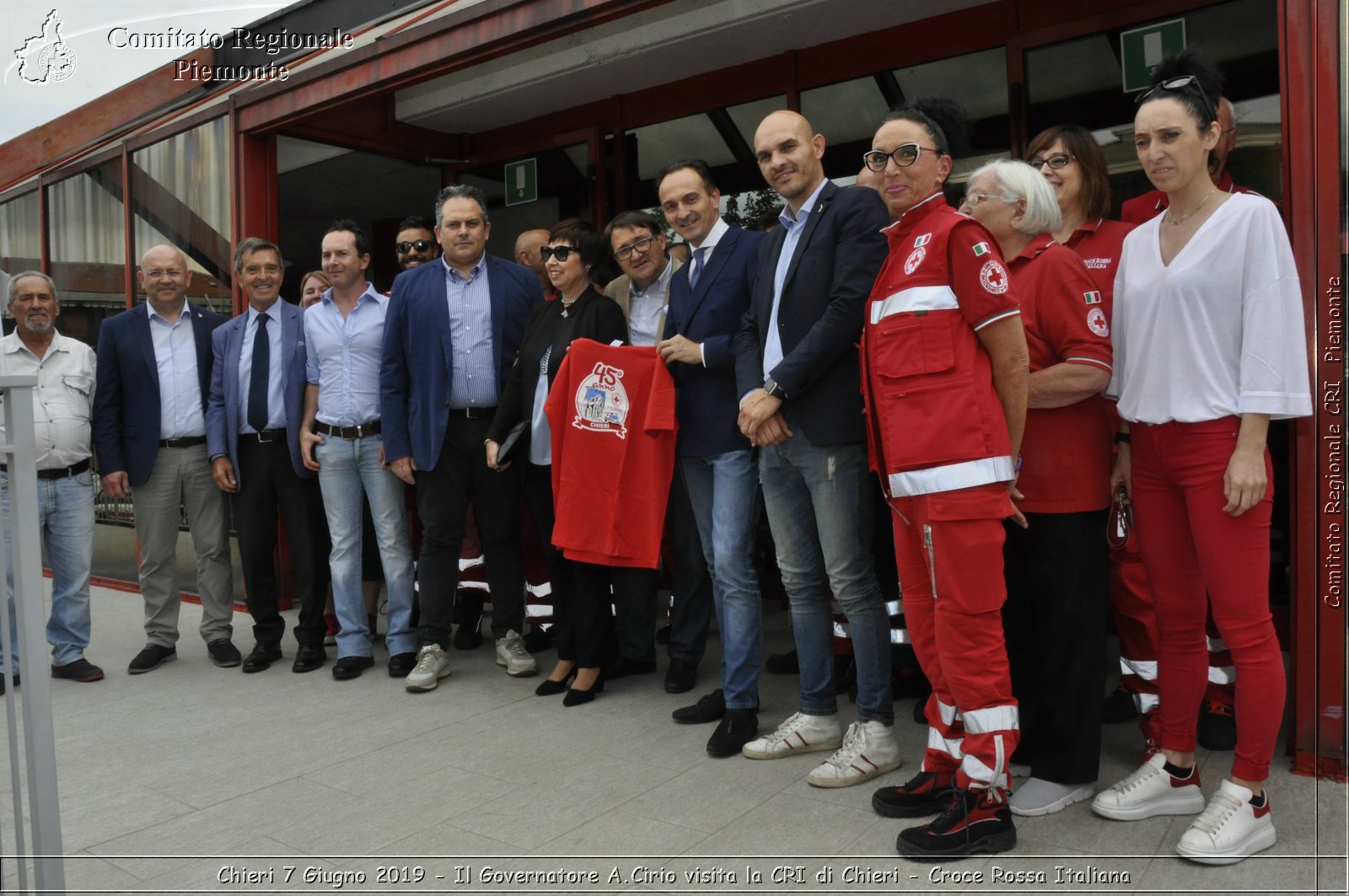 Chieri 7 Giugno 2019 - Il Governatore A.Cirio visita la CRI di Chieri - Croce Rossa Italiana - Comitato Regionale del Piemonte