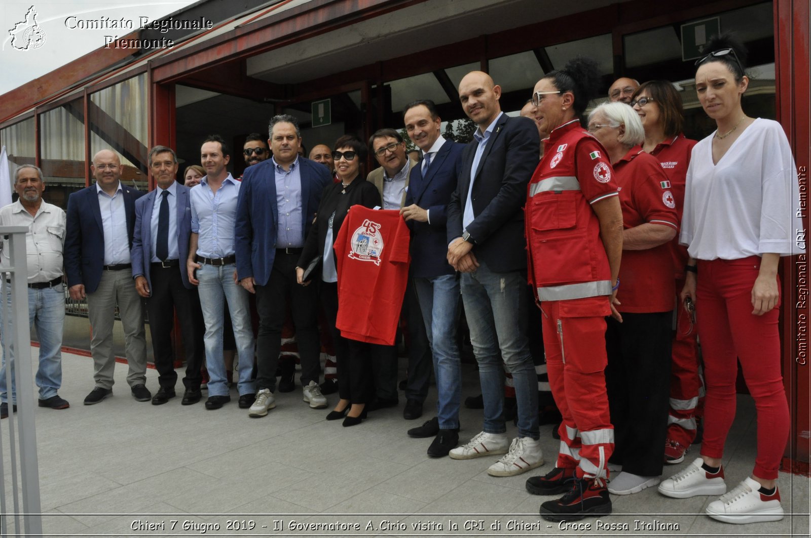 Chieri 7 Giugno 2019 - Il Governatore A.Cirio visita la CRI di Chieri - Croce Rossa Italiana - Comitato Regionale del Piemonte