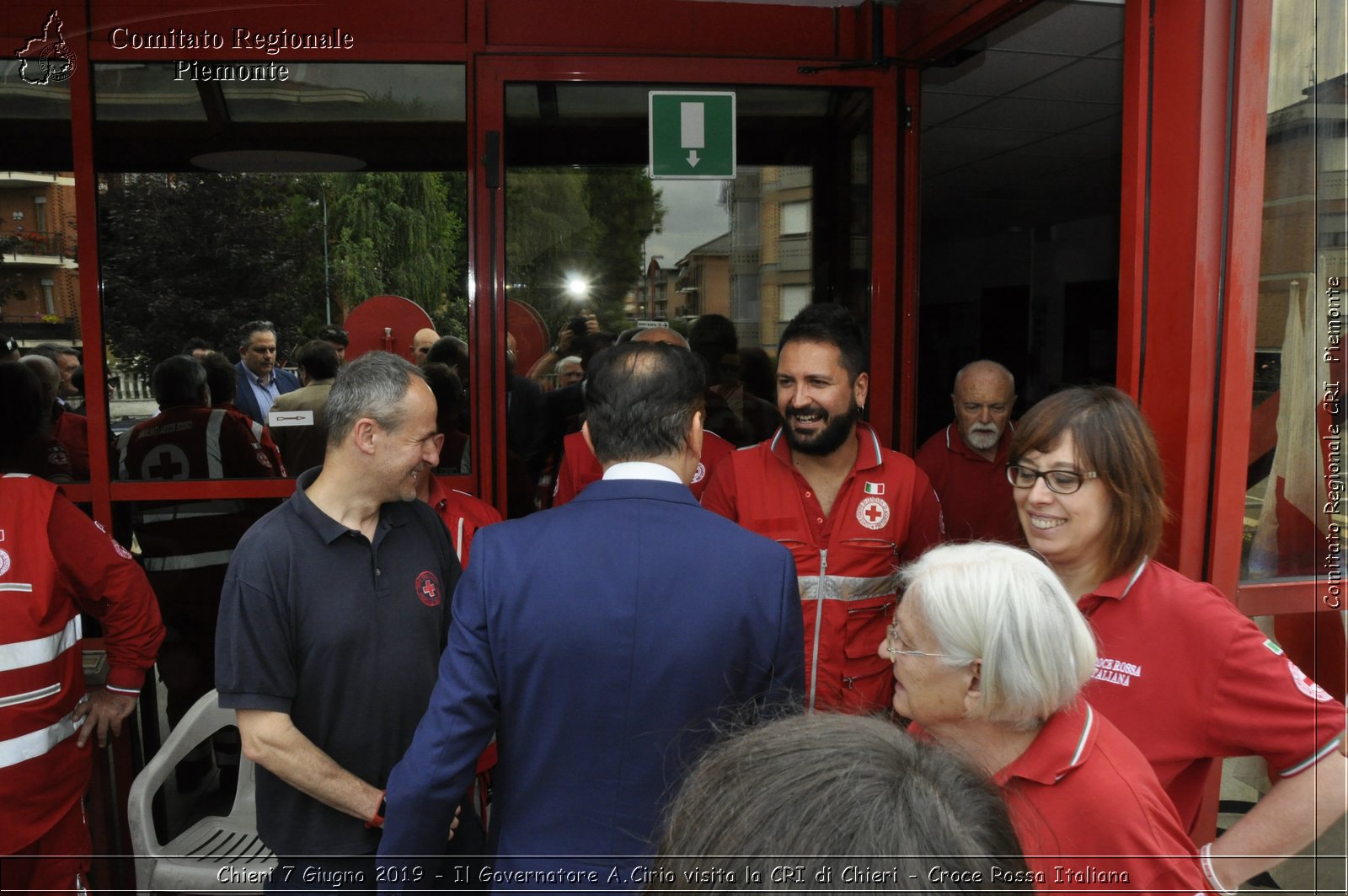 Chieri 7 Giugno 2019 - Il Governatore A.Cirio visita la CRI di Chieri - Croce Rossa Italiana - Comitato Regionale del Piemonte