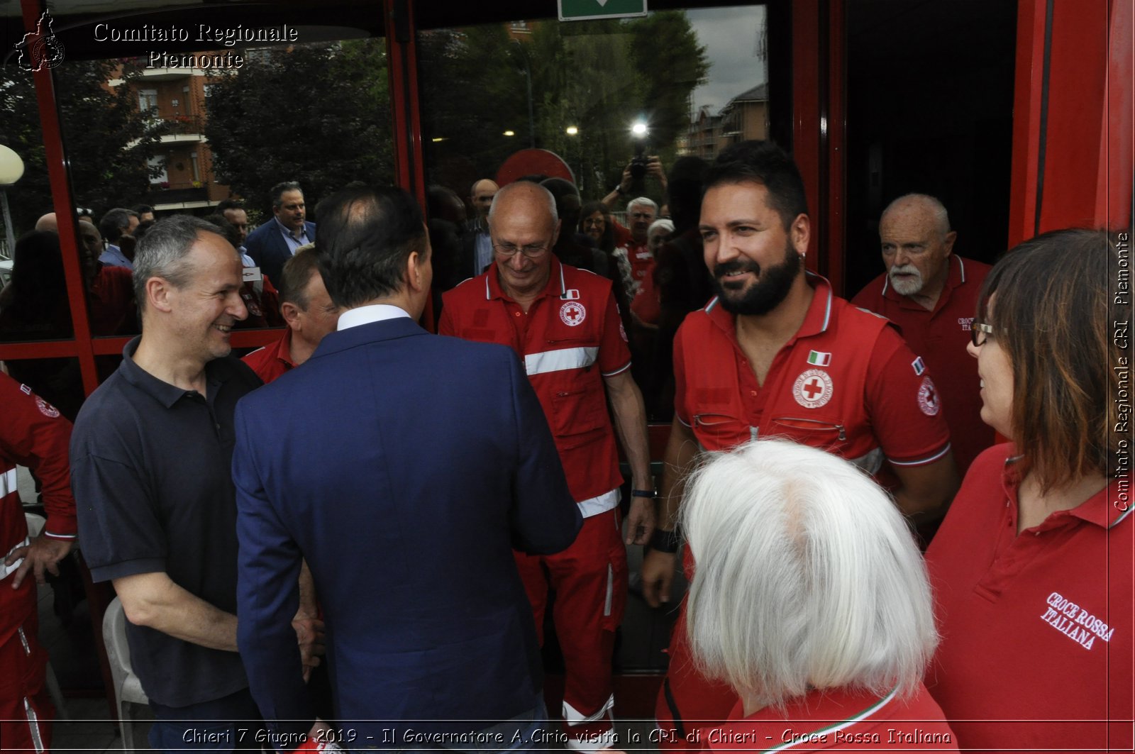 Chieri 7 Giugno 2019 - Il Governatore A.Cirio visita la CRI di Chieri - Croce Rossa Italiana - Comitato Regionale del Piemonte