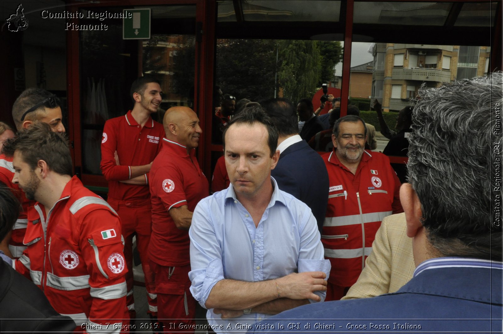 Chieri 7 Giugno 2019 - Il Governatore A.Cirio visita la CRI di Chieri - Croce Rossa Italiana - Comitato Regionale del Piemonte