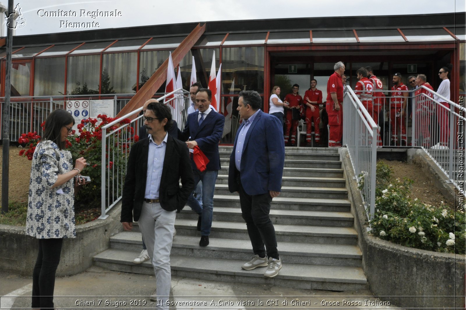 Chieri 7 Giugno 2019 - Il Governatore A.Cirio visita la CRI di Chieri - Croce Rossa Italiana - Comitato Regionale del Piemonte