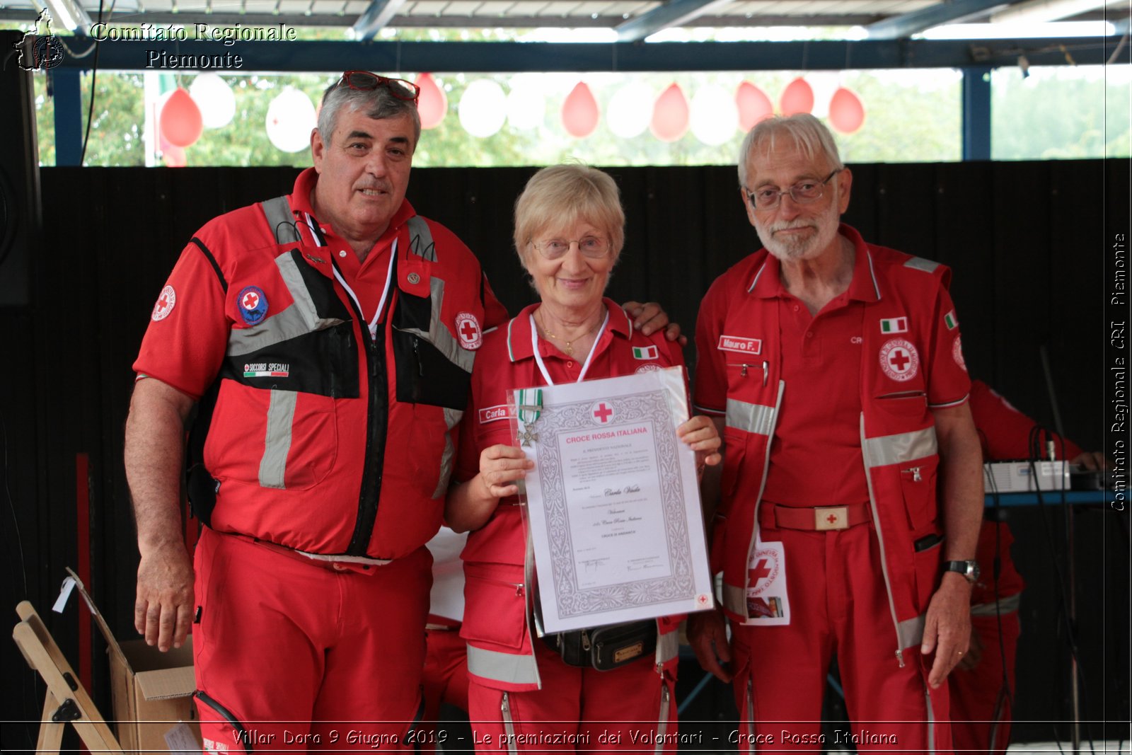 Villar Dora 9 Giugno 2019 - Le premiazioni dei Volontari - Croce Rossa Italiana - Comitato Regionale del Piemonte