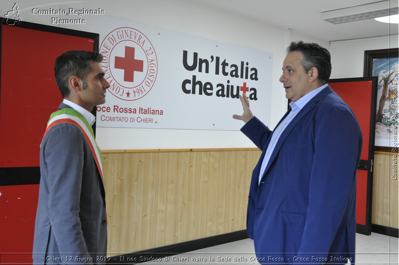 Chieri 12 Giugno 2019 - Il neo Sindaco di Chieri visita la Sede della Croce Rossa - Croce Rossa Italiana - Comitato Regionale del Piemonte