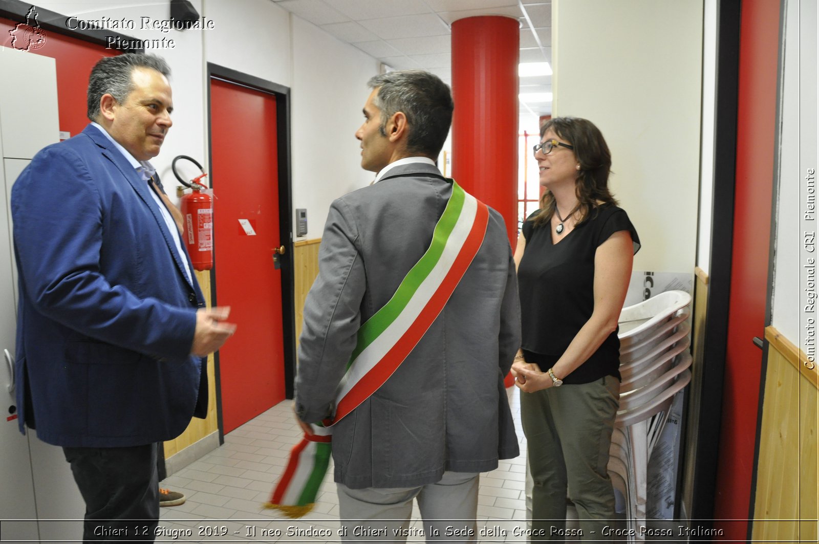 Chieri 12 Giugno 2019 - Il neo Sindaco di Chieri visita la Sede della Croce Rossa - Croce Rossa Italiana - Comitato Regionale del Piemonte