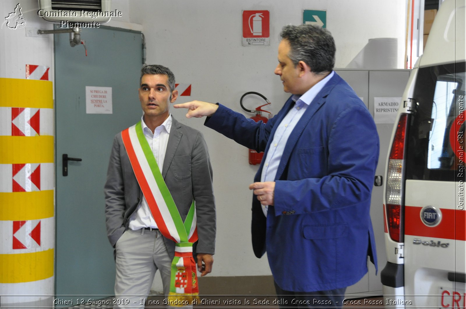 Chieri 12 Giugno 2019 - Il neo Sindaco di Chieri visita la Sede della Croce Rossa - Croce Rossa Italiana - Comitato Regionale del Piemonte