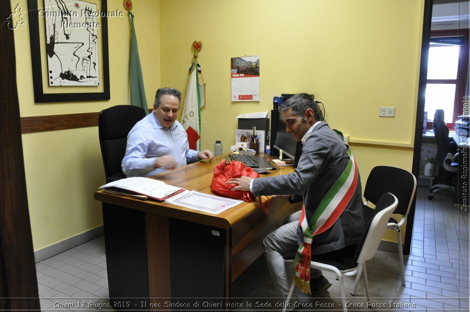 Chieri 12 Giugno 2019 - Il neo Sindaco di Chieri visita la Sede della Croce Rossa - Croce Rossa Italiana - Comitato Regionale del Piemonte