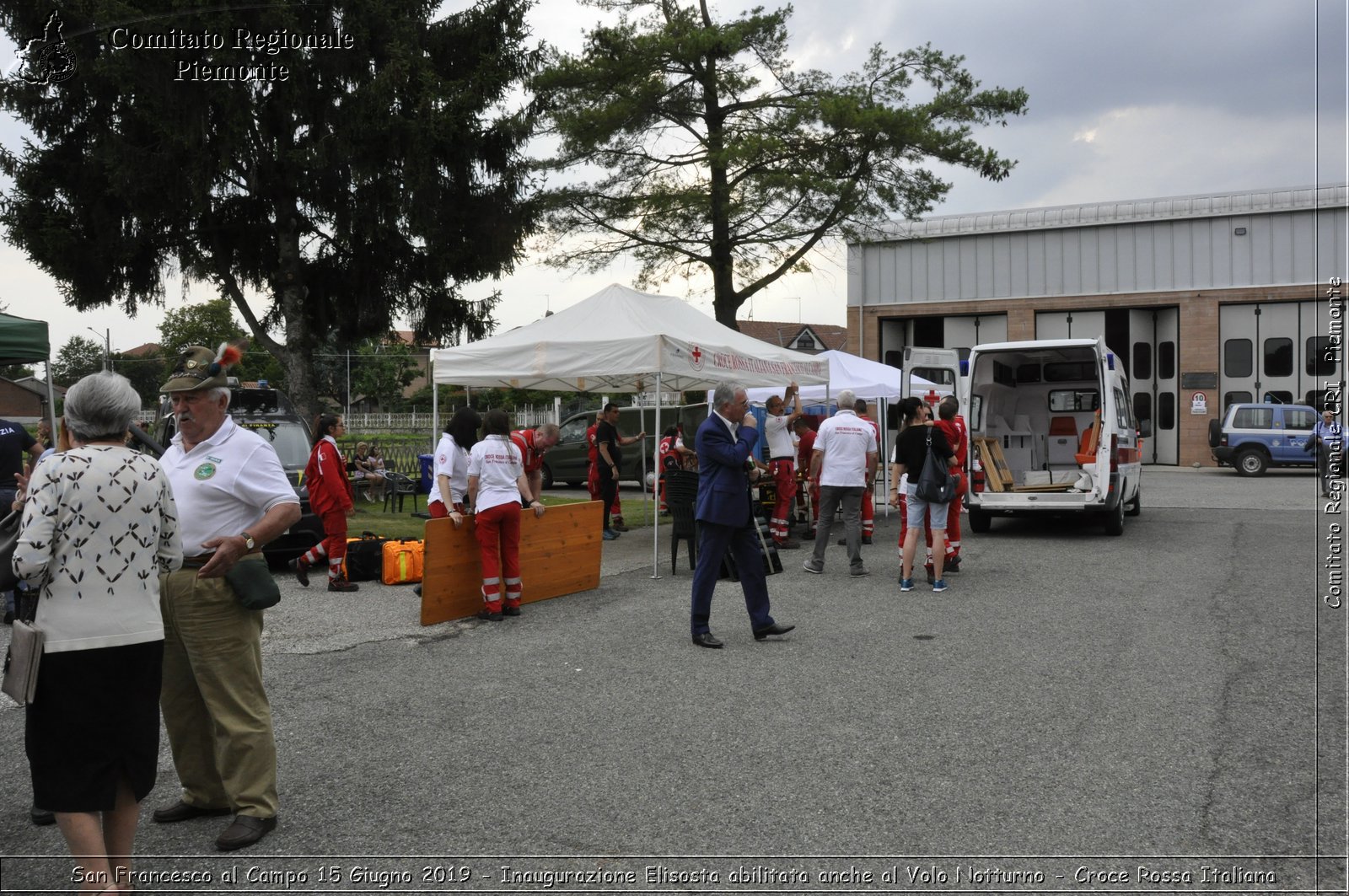 San Francesco al Campo 15 Giugno 2019 - Inaugurazione Elisosta abilitata anche al Volo Notturno - Croce Rossa Italiana - Comitato Regionale del Piemonte