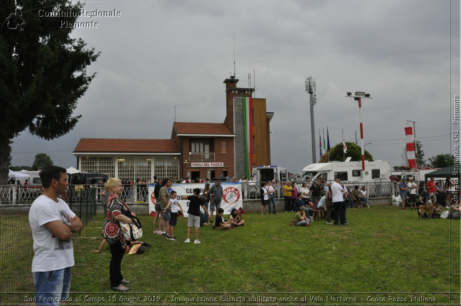 San Francesco al Campo 15 Giugno 2019 - Inaugurazione Elisosta abilitata anche al Volo Notturno - Croce Rossa Italiana - Comitato Regionale del Piemonte