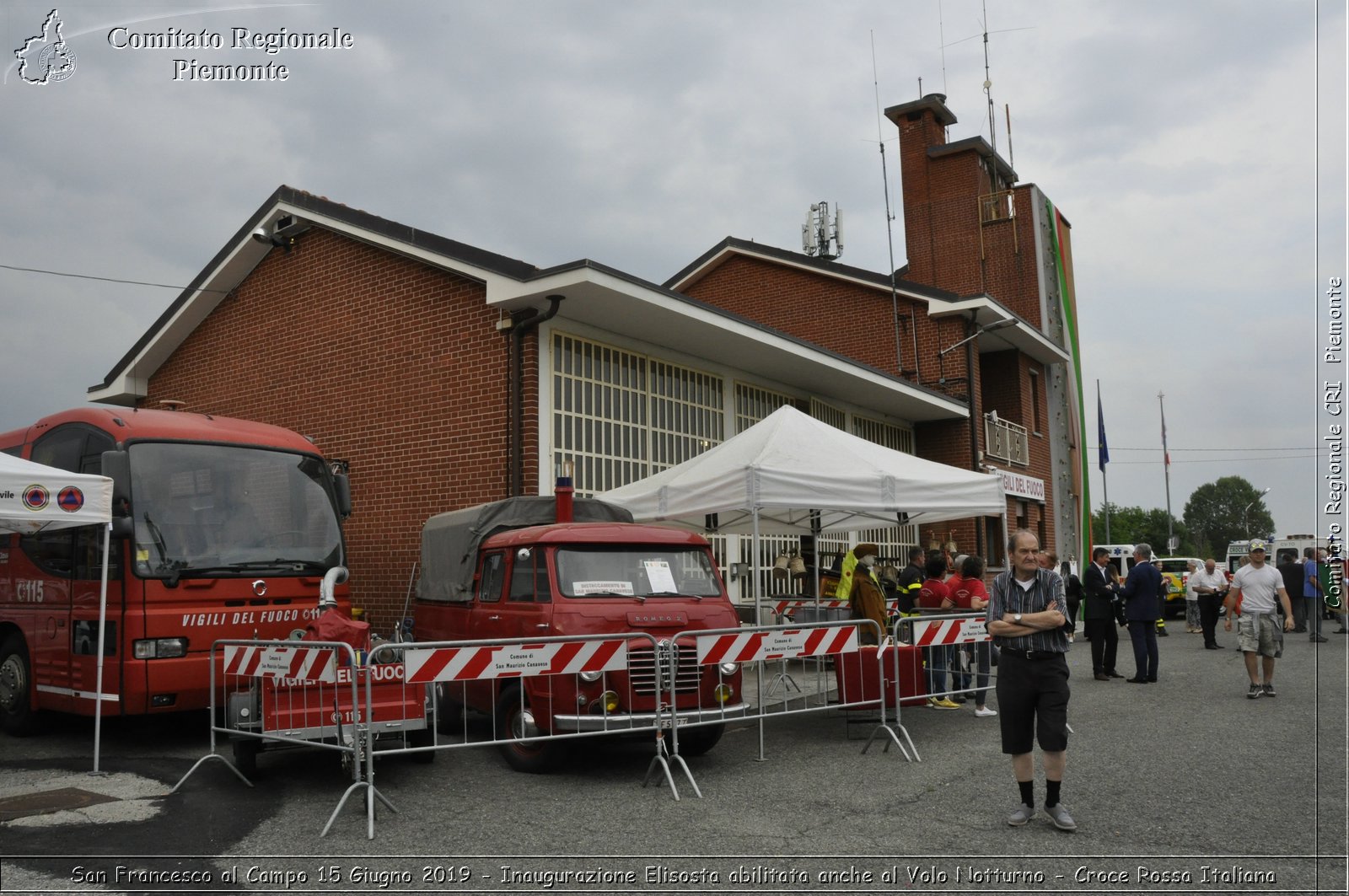 San Francesco al Campo 15 Giugno 2019 - Inaugurazione Elisosta abilitata anche al Volo Notturno - Croce Rossa Italiana - Comitato Regionale del Piemonte