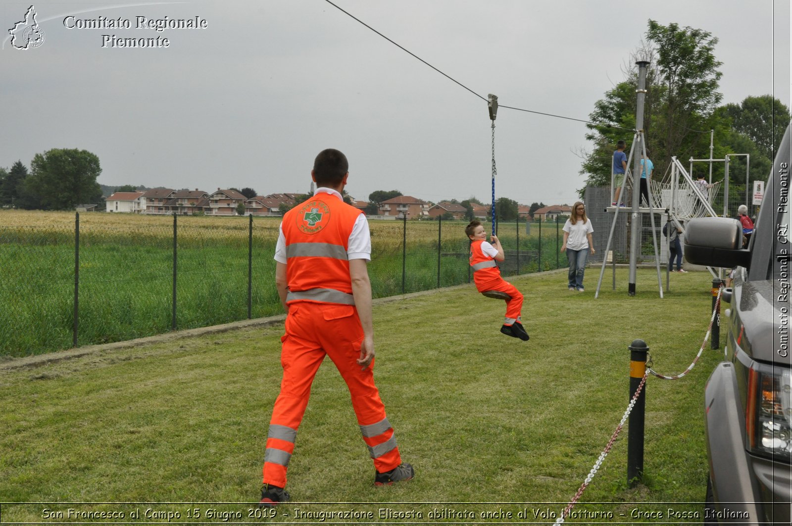 San Francesco al Campo 15 Giugno 2019 - Inaugurazione Elisosta abilitata anche al Volo Notturno - Croce Rossa Italiana - Comitato Regionale del Piemonte