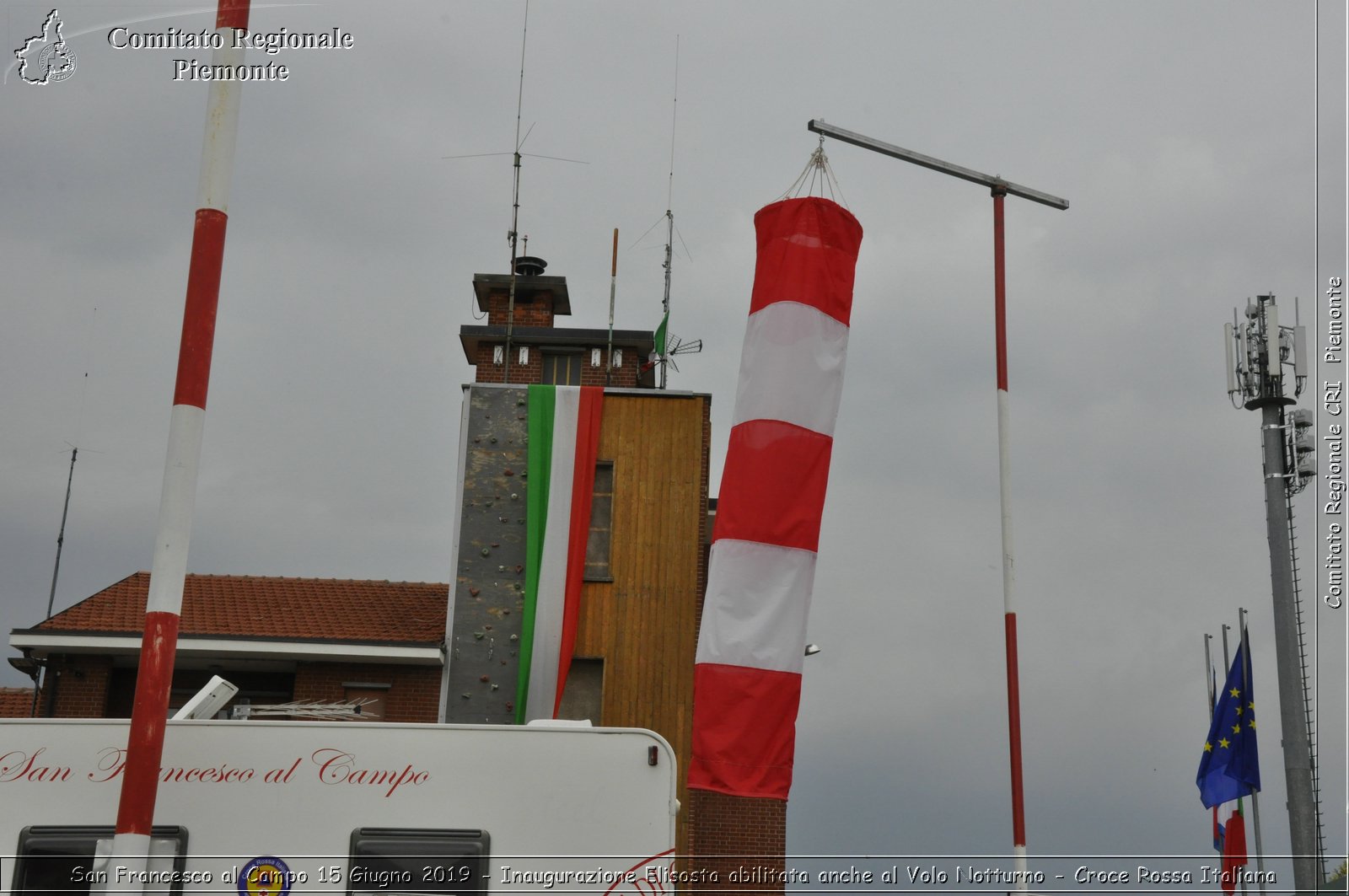 San Francesco al Campo 15 Giugno 2019 - Inaugurazione Elisosta abilitata anche al Volo Notturno - Croce Rossa Italiana - Comitato Regionale del Piemonte