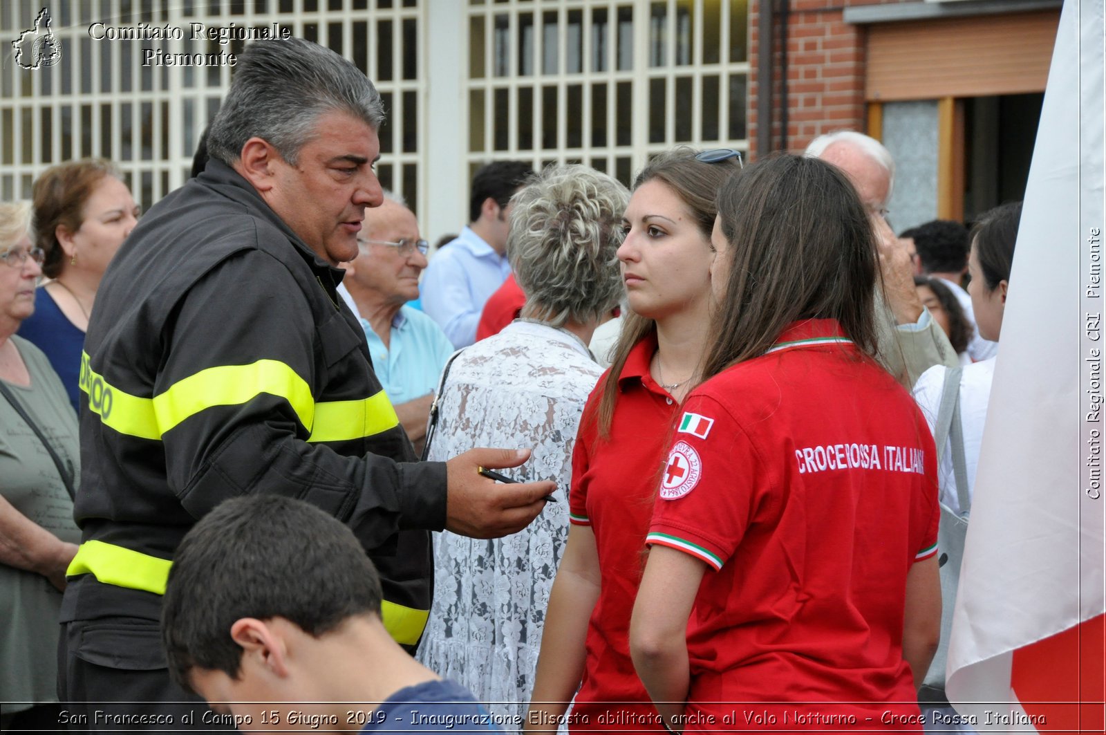 San Francesco al Campo 15 Giugno 2019 - Inaugurazione Elisosta abilitata anche al Volo Notturno - Croce Rossa Italiana - Comitato Regionale del Piemonte