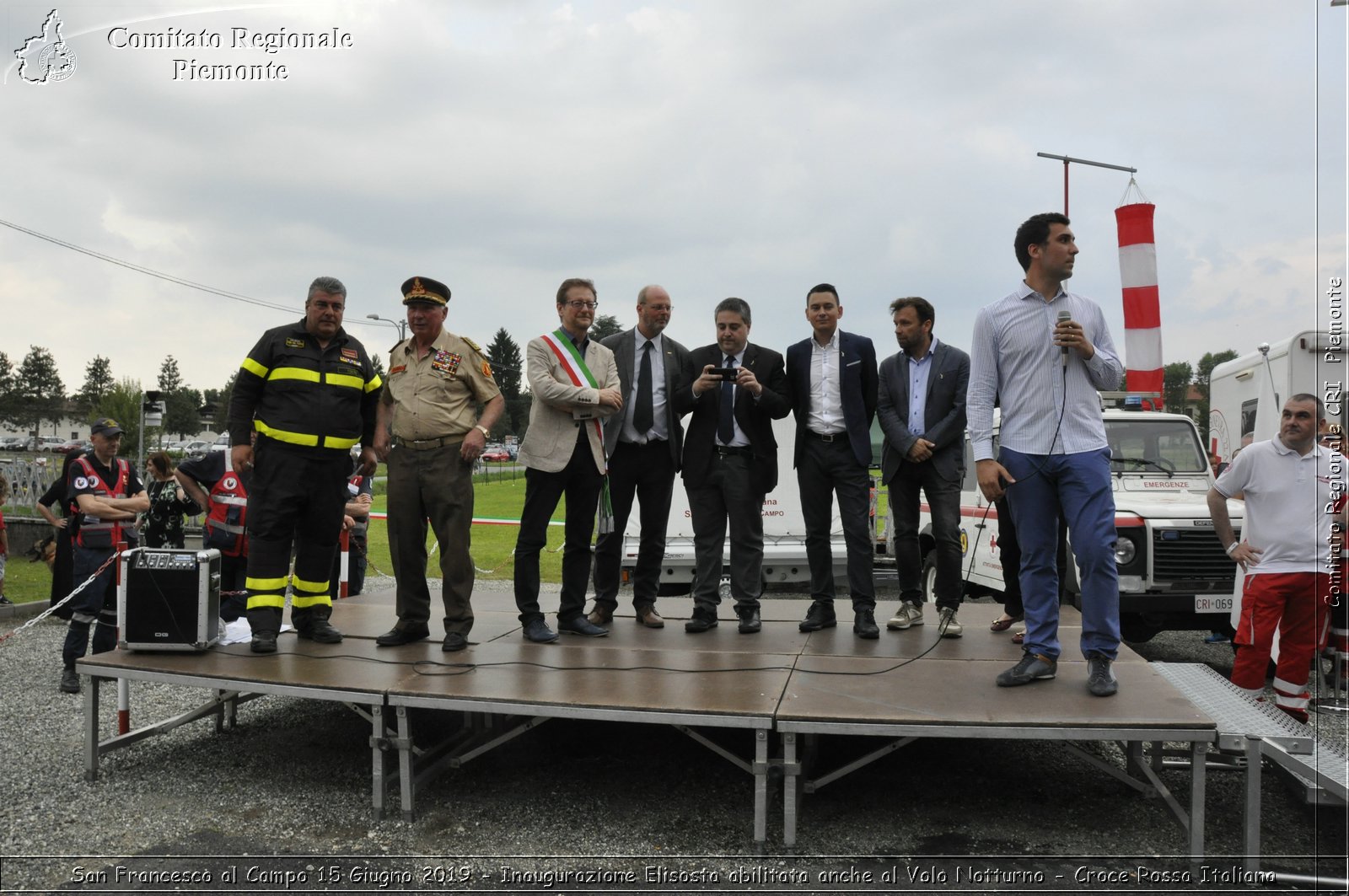 San Francesco al Campo 15 Giugno 2019 - Inaugurazione Elisosta abilitata anche al Volo Notturno - Croce Rossa Italiana - Comitato Regionale del Piemonte