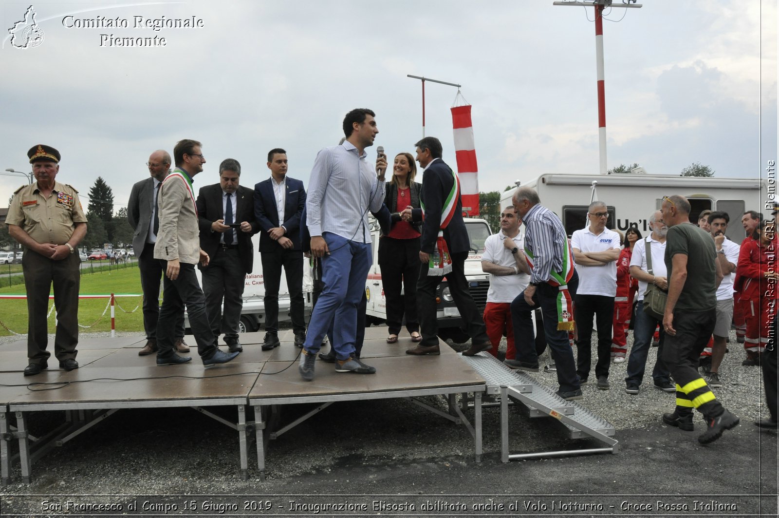 San Francesco al Campo 15 Giugno 2019 - Inaugurazione Elisosta abilitata anche al Volo Notturno - Croce Rossa Italiana - Comitato Regionale del Piemonte